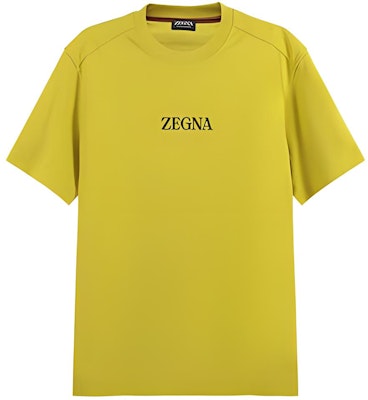 Zegna SS23 黃色字母Logo印花男款休閒短袖圓領T恤 UB364A5-B777-G03 Buy Zegna SS23 黃色字母Logo印花男款休閒短袖圓領T恤 UB364A5-B777-G03