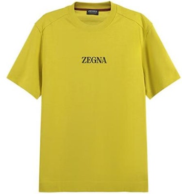 Zegna SS23 黃色字母Logo印花男款休閒短袖圓領T恤 UB364A5-B777-G03 Order Zegna SS23 黃色字母Logo印花男款休閒短袖圓領T恤 UB364A5-B777-G03