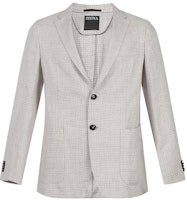 Zegna SS24 Beige Checkered Print Single-Breasted Blazer Jacket. 77670-0A71DN-MG0 Zegna SS24 Beige Checkered Print Single-Breasted Blazer Jacket. 77670-0A71DN-MG0