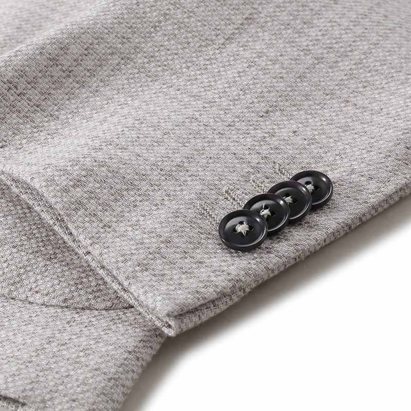 Details for Zegna SS24 米色格紋單排扣西裝外套。 77670-0A71DN-MG0