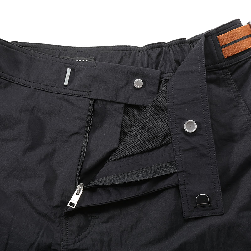 Details for Zegna SS24 黑色中腰直筒沙灘短褲附拉鍊。 N7B73-2410-001