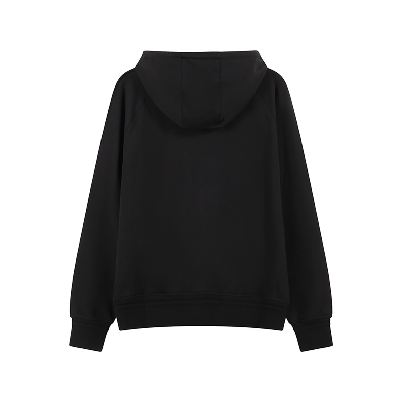 Lookbook Zegna SS24 黑色純棉拉鍊連帽休閒衛衣 UD553-A7D859-K09