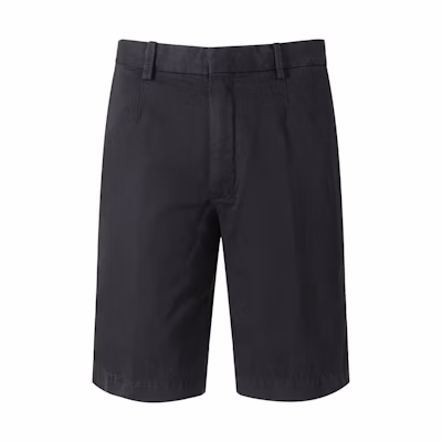 Zegna SS24 Black Straight-Leg Mid-Rise Casual Shorts. UDI37A-7TB05-K09