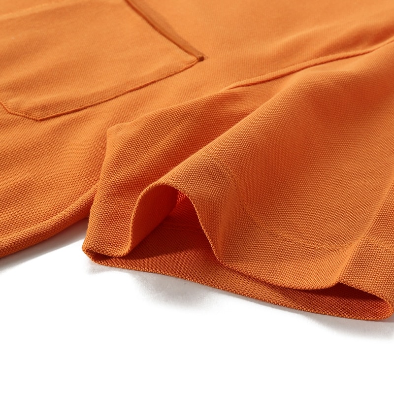 Sizing Zegna SS24 明亮橙色短袖口袋POLO衫 UD392-A7D752-D05