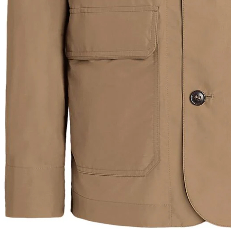 Sizing ゼニア SS24 ブラウン 無地 スタンドカラー 長袖ジャケット UDT12A7-D230-N04