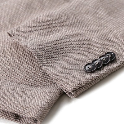 Zegna SS24 棕色編織單排扣長袖西裝外套 77671-1A71DN-MG0 Details for Zegna SS24 棕色編織單排扣長袖西裝外套 77671-1A71DN-MG0