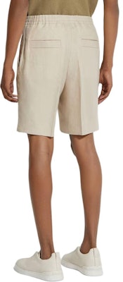 Zegna SS24 休閒直筒短褲 米色彈性中腰 UDI18A-7TB14-N03 Purchase Zegna SS24 休閒直筒短褲 米色彈性中腰 UDI18A-7TB14-N03