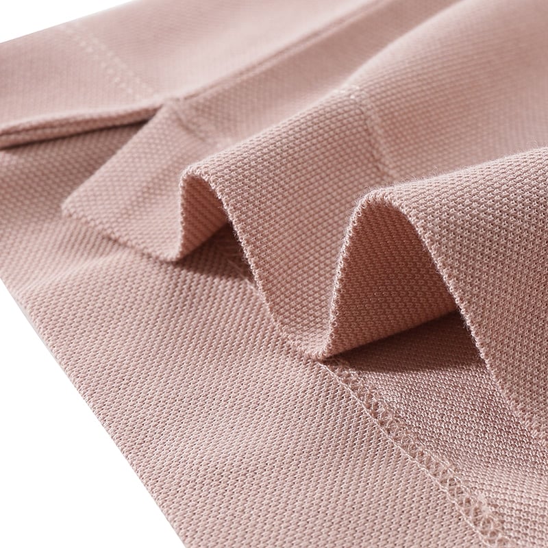 Details for Zegna SS24 Polo Lengan Pendek Warna Cinnamon Pink dengan Poket. UD392A-7D752-P04