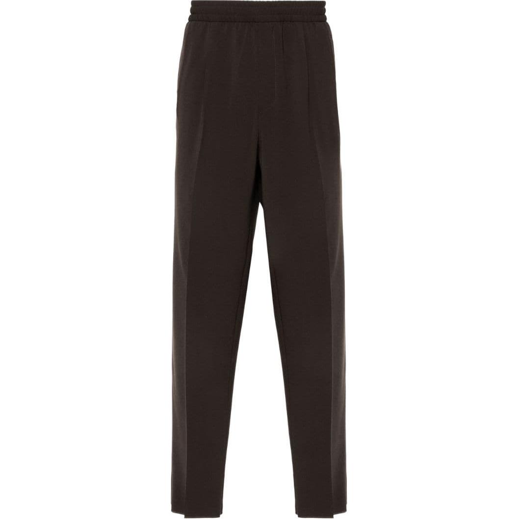 Zegna SS24  Coffee Brown Relaxed Fit Tapered Elastic Waist Pants. 8ZF02-8A873G-CC2