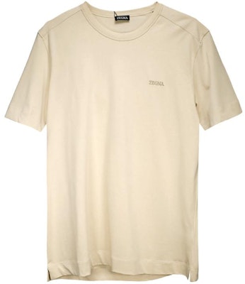 Zegna SS24 刺繡標誌淺米色短袖T恤。 UD360-A7D760-N03 Order Zegna SS24 刺繡標誌淺米色短袖T恤。 UD360-A7D760-N03