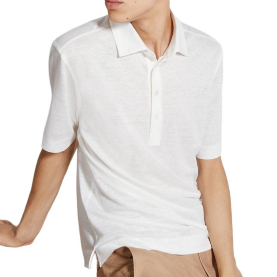 Zegna SS24  Fluorescent White Button-Up Short-Sleeve Polo Shirt. UD349-A7D770-N00 圖 6