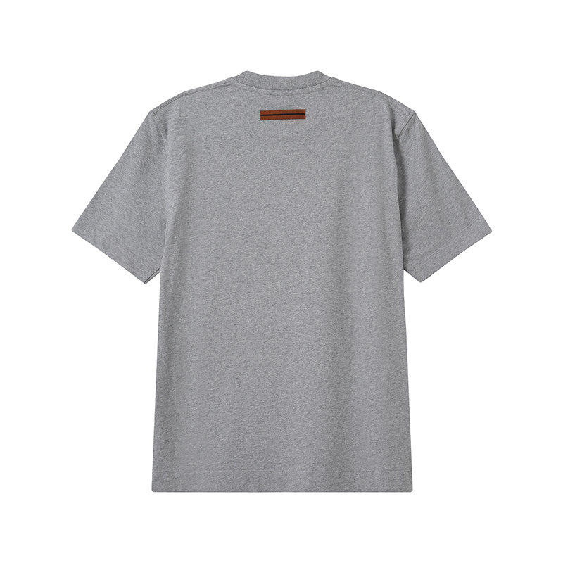 Lookbook Zegna SS24 灰色標誌圖案印花圓領T恤 UD364-A7D777-K95