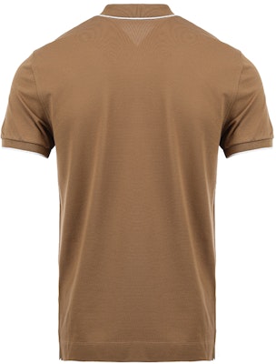 Zegna SS24 Kemeja Polo L/K Coklat Muda dengan Corak Logo. UD358-A7D746-N04 Lookbook Zegna SS24 Kemeja Polo L/K Coklat Muda dengan Corak Logo. UD358-A7D746-N04