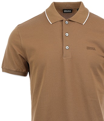 Zegna SS24 Kemeja Polo L/K Coklat Muda dengan Corak Logo. UD358-A7D746-N04 Sizing Zegna SS24 Kemeja Polo L/K Coklat Muda dengan Corak Logo. UD358-A7D746-N04