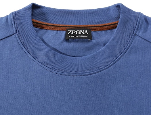 Zegna SS24 藍色Logo印花短袖圓領T恤。 UD364-A7D777-A07 Purchase Zegna SS24 藍色Logo印花短袖圓領T恤。 UD364-A7D777-A07