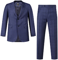 Zegna SS24 Navy Blue Checkered Single-Breasted Suit Set. 72202-5A7221-225 Zegna SS24 Navy Blue Checkered Single-Breasted Suit Set. 72202-5A7221-225