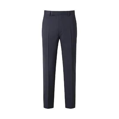Zegna SS24 Navy Blue Straight-Leg Mid-Rise Suit Pants. 7ZF06-1A77FN-AC2