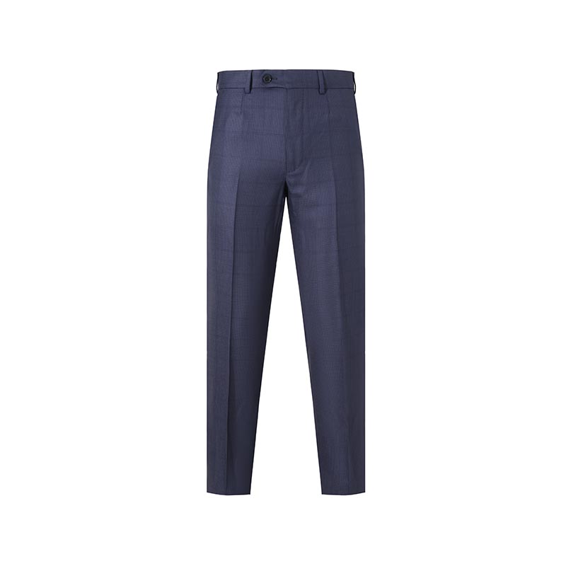 Purchase Zegna SS24 Traje Azul Marino Cuadros Solapa Simple con Pantalones Plisados. 71650-1A7221-225