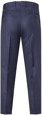 Zegna SS24 Traje Azul Marino Cuadros Solapa Simple con Pantalones Plisados. 71650-1A7221-225 Details for Zegna SS24 Traje Azul Marino Cuadros Solapa Simple con Pantalones Plisados. 71650-1A7221-225