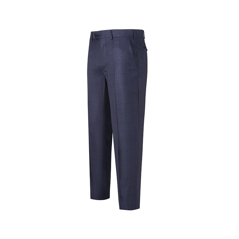 Sizing Zegna SS24 Traje Azul Marino Cuadros Solapa Simple con Pantalones Plisados. 71650-1A7221-225