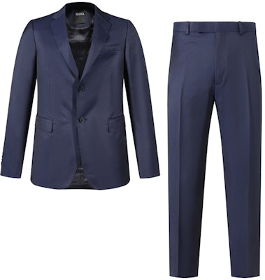 Zegna SS24 Traje Azul Marino de Dos Piezas con Pantalones Plisados. 71770-0A7281-CGA Buy Zegna SS24 Traje Azul Marino de Dos Piezas con Pantalones Plisados. 71770-0A7281-CGA