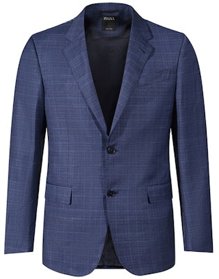 Zegna SS24 深藍色格紋單排扣後開衩西裝 72204-9A7221-225 Lookbook Zegna SS24 深藍色格紋單排扣後開衩西裝 72204-9A7221-225
