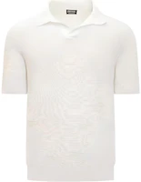 Zegna SS24 Plain White Short Sleeve Polo Shirt with Buttoned Collar. UDC95A7C32N01 Zegna SS24 Plain White Short Sleeve Polo Shirt with Buttoned Collar. UDC95A7C32N01