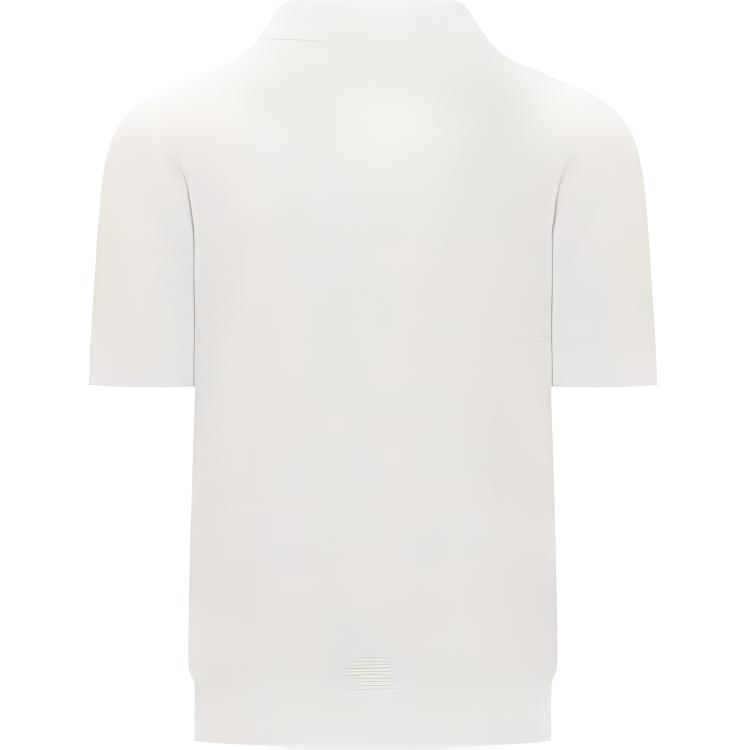 Lookbook 제냐 SS24 화이트 반팔 버튼 카라 폴로 셔츠. UDC95A7C32N01
