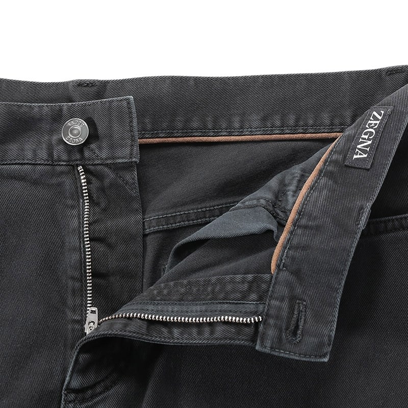Details for Zegna SS24 修身版純棉休閒牛仔褲 - 木炭黑色。 UDI45-A7CITYX-K09