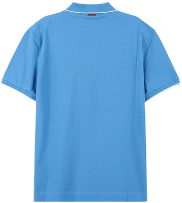 Zegna SS24 修身版刺繡Logo Polo衫 明亮藍色 UD358-A7D746-A05 Lookbook Zegna SS24 修身版刺繡Logo Polo衫 明亮藍色 UD358-A7D746-A05