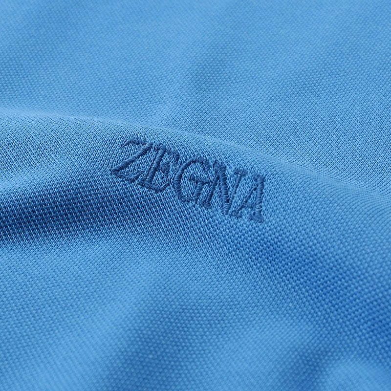 Sizing Zegna SS24 修身版刺繡Logo Polo衫 明亮藍色 UD358-A7D746-A05