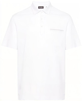 Zegna SS24修身款白色開叉細節Polo衫 UD392-A7D752-N00 Buy Zegna SS24修身款白色開叉細節Polo衫 UD392-A7D752-N00