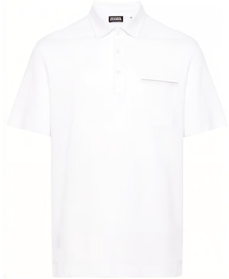 Zegna SS24修身款白色開叉細節Polo衫 UD392-A7D752-N00 Order Zegna SS24修身款白色開叉細節Polo衫 UD392-A7D752-N00