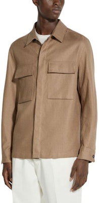 ゼニア SS24 ソリッドベージュ 長袖 ボタンアップシャツ UDV60A7-SOT10-N04 Lookbook ゼニア SS24 ソリッドベージュ 長袖 ボタンアップシャツ UDV60A7-SOT10-N04