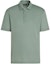 Buy Zegna SS24 灰綠色純色短袖休閒紐扣翻領上衣 UD345A7-DCT724-V04