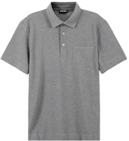Zegna SS24 Solid Button-Up Short Sleeve Polo Shirt in Light Gray UD392-A7D752-K95 Zegna SS24 Solid Button-Up Short Sleeve Polo Shirt in Light Gray UD392-A7D752-K95