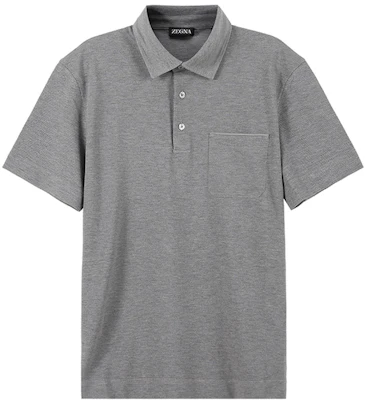 Zegna SS24 Solid Button-Up Short Sleeve Polo Shirt in Light Gray UD392-A7D752-K95 Buy Zegna SS24 Solid Button-Up Short Sleeve Polo Shirt in Light Gray UD392-A7D752-K95