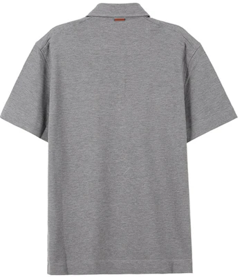 Zegna SS24 Solid Button-Up Short Sleeve Polo Shirt in Light Gray UD392-A7D752-K95 Lookbook Zegna SS24 Solid Button-Up Short Sleeve Polo Shirt in Light Gray UD392-A7D752-K95
