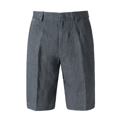 Zegna SS24 Solid Color Casual Shorts with Zip Pocket Black/Grey. UDI32A-7TB05-K09