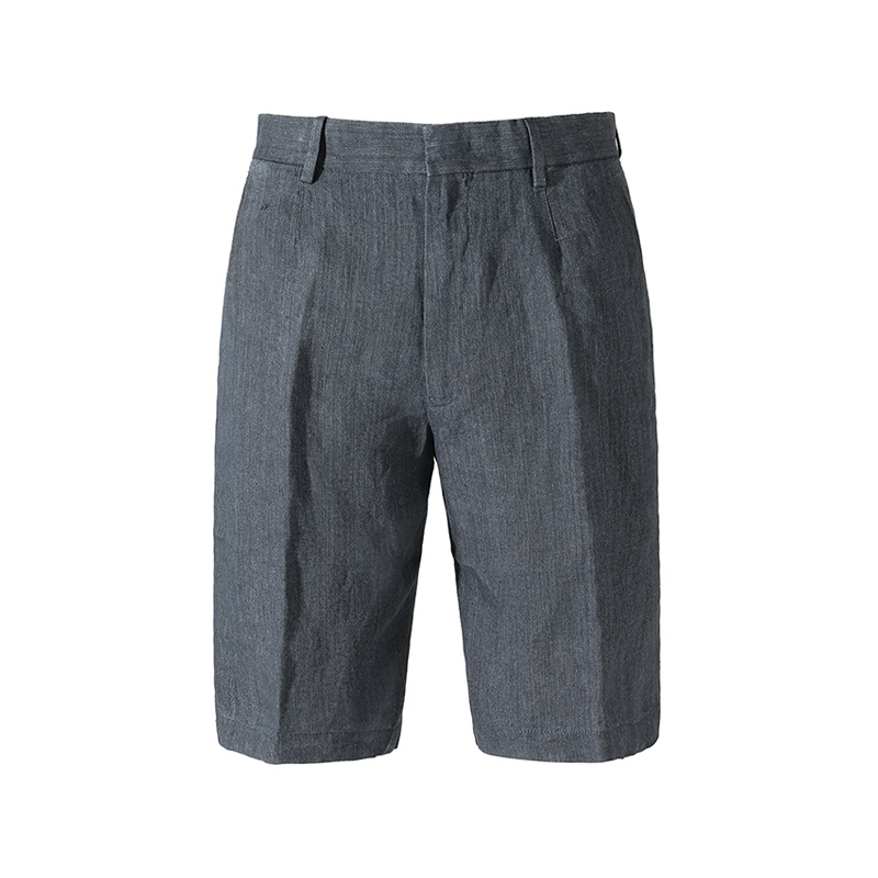 Order Zegna SS24 黑/灰色拉鍊口袋純色休閒短褲 UDI32A-7TB05-K09