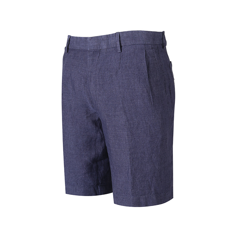 Shop Zegna SS24 深藍色實色拉鍊口袋休閒短褲 UDI32A-7TB05-B09