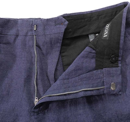 Zegna SS24 深藍色實色拉鍊口袋休閒短褲 UDI32A-7TB05-B09 Cheap Zegna SS24 深藍色實色拉鍊口袋休閒短褲 UDI32A-7TB05-B09