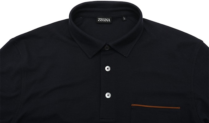 Zegna SS24 條紋細節與胸袋設計長袖純色 Polo 衫 UD392A7D757B09 Purchase Zegna SS24 條紋細節與胸袋設計長袖純色 Polo 衫 UD392A7D757B09