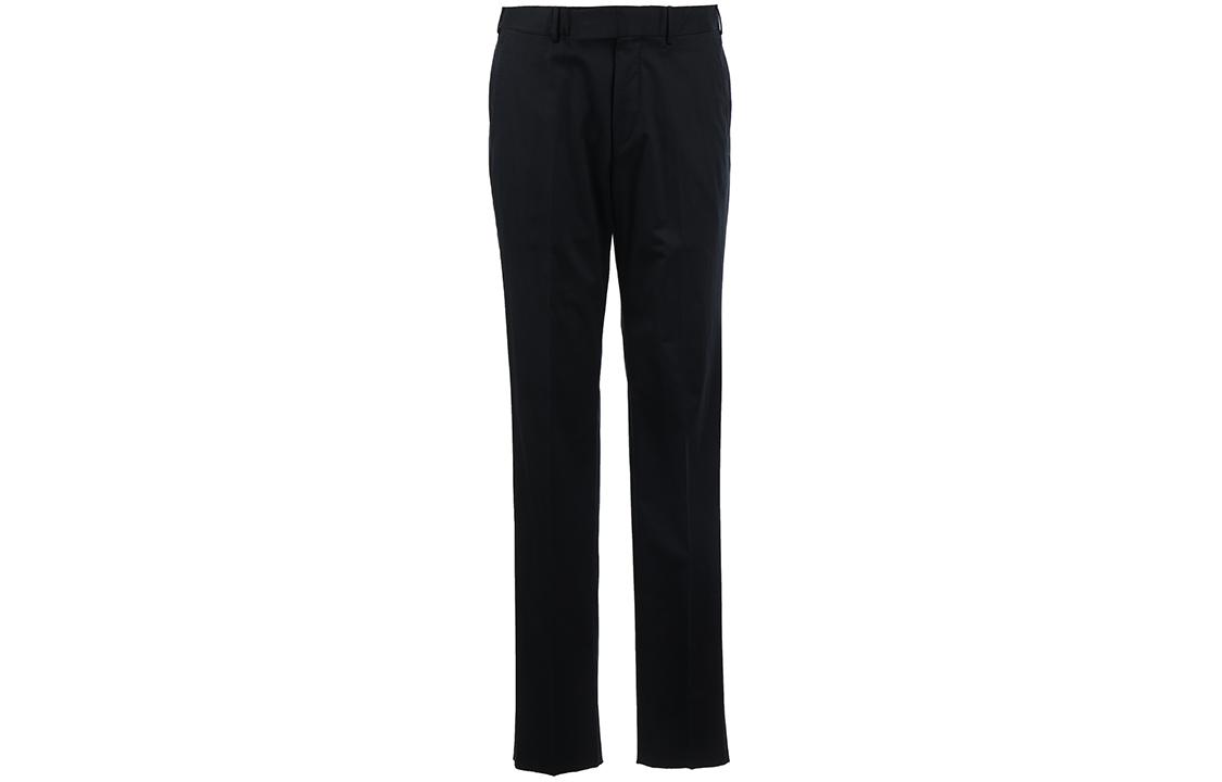 Zegna SS24  Solid Mid-Rise Straight Zip Casual Suit Pants Navy Blue 715F06-A777T-B12