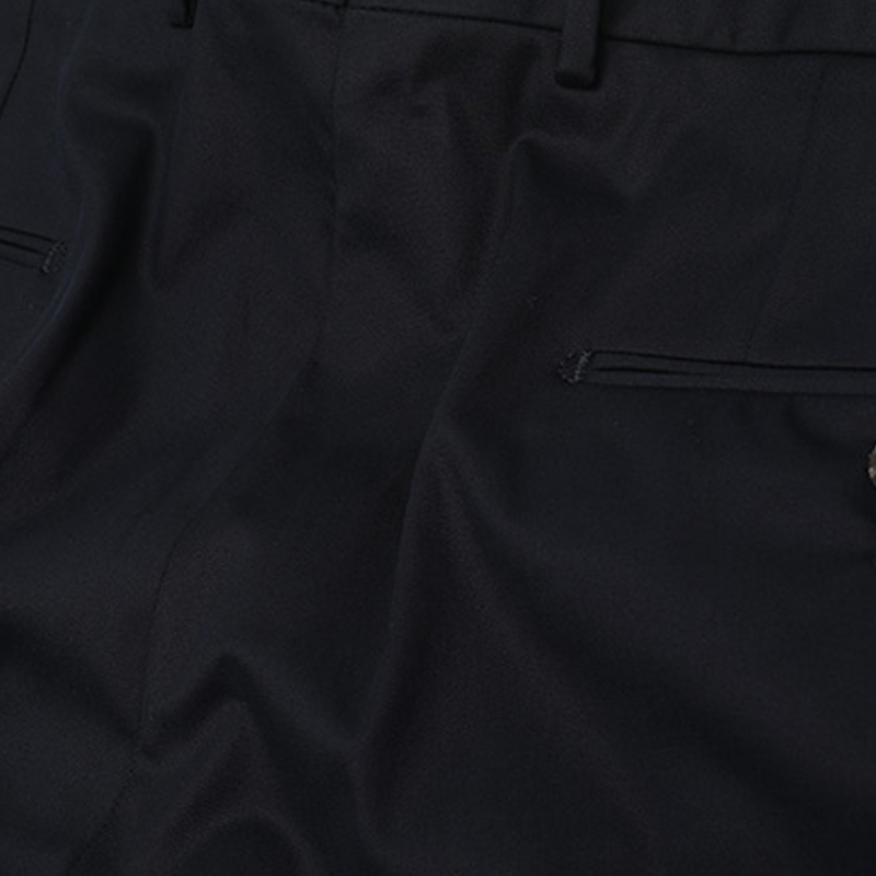 Sizing Zegna SS24 海軍藍中腰直筒拉鍊休閒西裝褲 715F06-A777T-B12