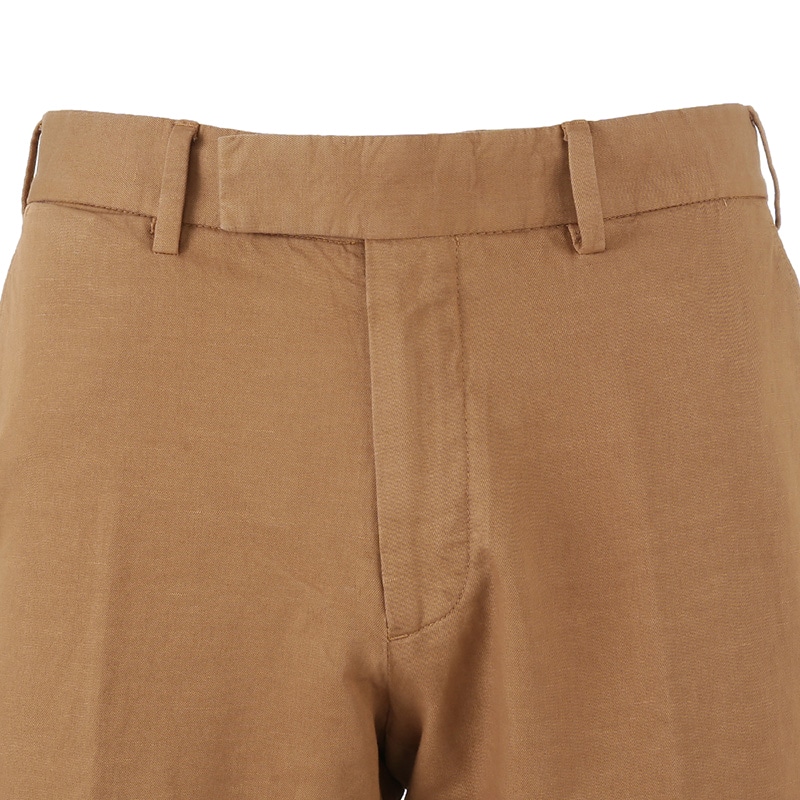 Details for Zegna SS24 卡其色拉鍊口袋純色百褶休閒褲。 UDI37A-7TN10-N04