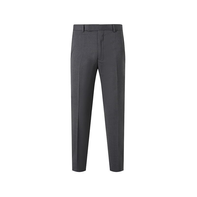 Zegna SS24  Solid Pleated Zip-Up Dress Pants in Coal Gray. 7ZF06-3A77FN-AC2