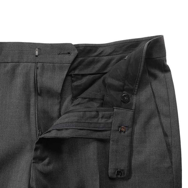 Details for Zegna SS24 煤灰色綁褶拉鍊休閒西裝褲。 7ZF06-3A77FN-AC2