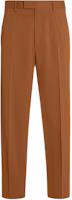 Order Zegna SS24 深綠色修身直筒褶皺拉鍊休閒長褲 UDI04A7-TP45-N05