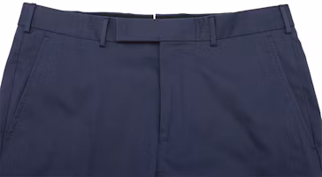 Purchase Zegna SS24 深藍色純色壓褶拉鍊休閒長褲 715F0-5A777T-B12